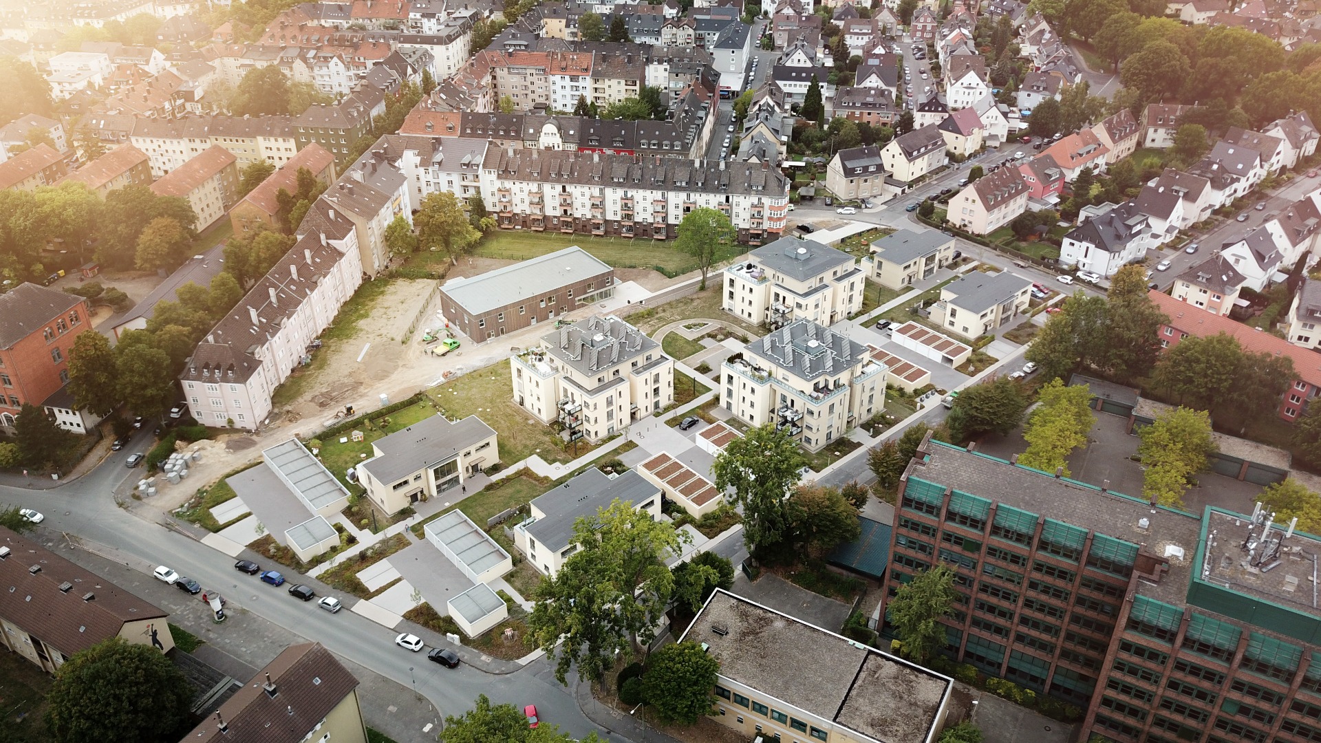 Luftaufnahme von Zentrum der Stadt Hagen in NRW